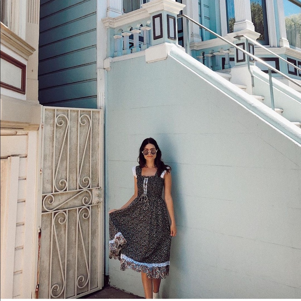 Moon In Sagittarius vintage midi dress